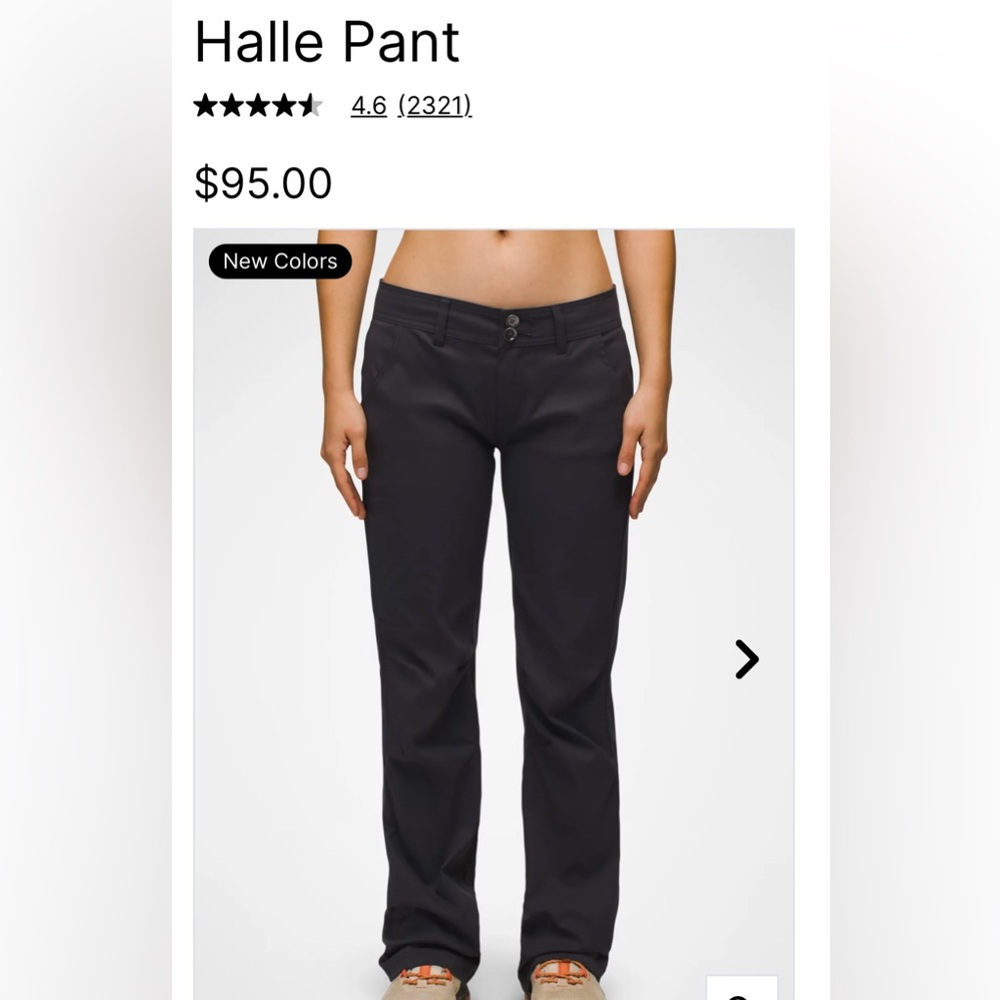 prAna Halle Pant in the color purple as shown in actual items pictures